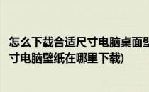 怎么下载合适尺寸电脑桌面壁纸电脑桌面壁纸下载(高清大尺寸电脑壁纸在哪里下载)