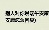 别人对你说端午安康怎么回(别人对你说端午安康怎么回复)