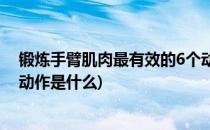 锻炼手臂肌肉最有效的6个动作(锻炼手臂肌肉最有效的6个动作是什么)