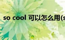 so cool 可以怎么用(so cool可以单独用吗)