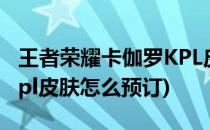 王者荣耀卡伽罗KPL皮肤怎么预定(王者伽罗kpl皮肤怎么预订)