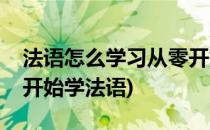 法语怎么学习从零开始学法语(法语入门从零开始学法语)