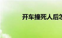 开车撞死人后怎么处理判刑吗