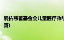 爱佑慈善基金会儿童医疗救助项目有哪些(医疗救助与社会慈善)