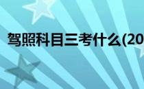 驾照科目三考什么(2022驾照科目三考什么)