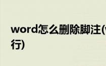 word怎么删除脚注(word怎么删除脚注空白行)