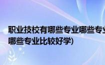 职业技校有哪些专业哪些专业比较好(职业技校有哪些专业?哪些专业比较好学)