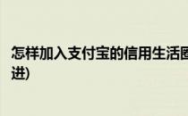 怎样加入支付宝的信用生活圈和各种圈子(支付宝信用圈怎么进)