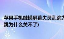 苹果手机触摸屏幕失灵乱跳为什么(苹果手机触摸屏幕失灵乱跳为什么关不了)