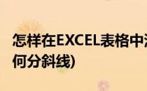 怎样在EXCEL表格中添加斜分线(excel表格如何分斜线)