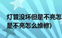 灯管没坏但是不亮怎么排除故障(灯管没坏但是不亮怎么维修)