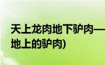 天上龙肉地下驴肉——驴肉火烧(天上飞龙肉地上的驴肉)