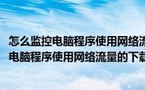 怎么监控电脑程序使用网络流量的下载和上传速度(怎么监控电脑程序使用网络流量的下载和上传速度不一致)