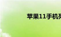 苹果11手机死机怎么解决