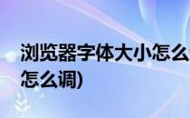 浏览器字体大小怎么调(电脑浏览器字体大小怎么调)