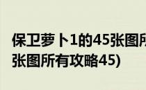 保卫萝卜1的45张图所有攻略(保卫萝卜1的45张图所有攻略45)