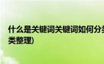 什么是关键词关键词如何分类(什么是关键词?关键词如何分类整理)