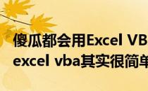 傻瓜都会用Excel VBA 教你怎么用VBA(别怕excel vba其实很简单)