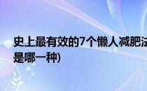 史上最有效的7个懒人减肥法(史上最有效的7个懒人减肥法是哪一种)