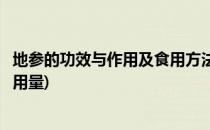 地参的功效与作用及食用方法(地参的功效与作用及食用方法用量)