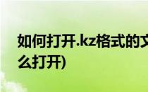 如何打开.kz格式的文件图文解说(kzj文件怎么打开)