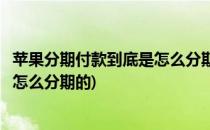 苹果分期付款到底是怎么分期的(拼多多苹果分期付款到底是怎么分期的)