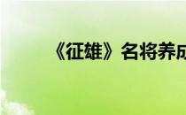 《征雄》名将养成一生功过在你手