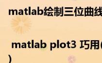 matlab绘制三位曲线| matlab plot3 巧用(matlab plot3函数详解)