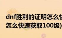 dnf胜利的证明怎么快速获取(dnf胜利的证明怎么快速获取100级)