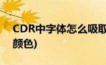 CDR中字体怎么吸取颜色后填充(cdr里填充颜色)