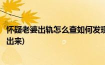 怀疑老婆出轨怎么查如何发现老婆出轨(怀疑老婆出轨怎么查出来)