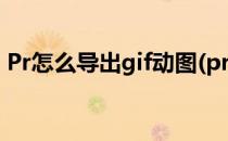 Pr怎么导出gif动图(pr导出gif动图噪点太多)