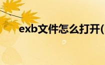 exb文件怎么打开(EXB文件怎么打开)