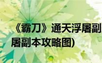 《霸刀》通天浮屠副本攻略(《霸刀》通天浮屠副本攻略图)