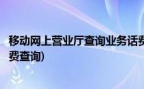 移动网上营业厅查询业务话费等方法(移动网上营业厅手机话费查询)