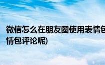 微信怎么在朋友圈使用表情包评论(微信怎么在朋友圈使用表情包评论呢)