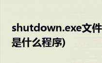 shutdown.exe文件的妙用(shutdown.exe是什么程序)