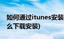 如何通过itunes安装软件(苹果itunes软件怎么下载安装)