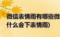 微信表情雨有哪些微信如何触发表情雨(微信什么会下表情雨)