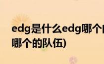 edg是什么edg哪个的队伍(英雄联盟EDG是哪个的队伍)