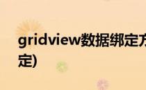 gridview数据绑定方法(gridview数据源绑定)