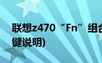 联想z470“Fn”组合键的功能(联想z470按键说明)