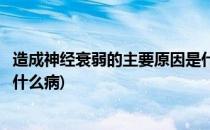 造成神经衰弱的主要原因是什么(造成神经衰弱的主要原因是什么病)