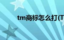 tm商标怎么打(TM商标怎么打印)