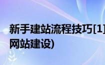 新手建站流程技巧[1]迅速了解网站结构(新手网站建设)