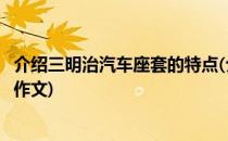 介绍三明治汽车座套的特点(介绍三明治汽车座套的特点英语作文)