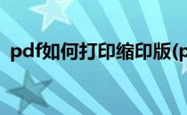 pdf如何打印缩印版(pdf格式文件怎么缩印)