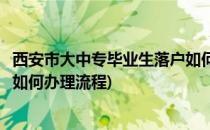 西安市大中专毕业生落户如何办理(西安市大中专毕业生落户如何办理流程)