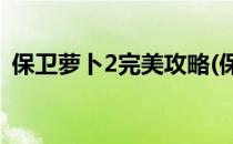 保卫萝卜2完美攻略(保卫萝卜2完美攻略72)