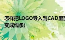 怎样把LOGO导入到CAD里面变成线条(如何把图片导入cad变成线条)